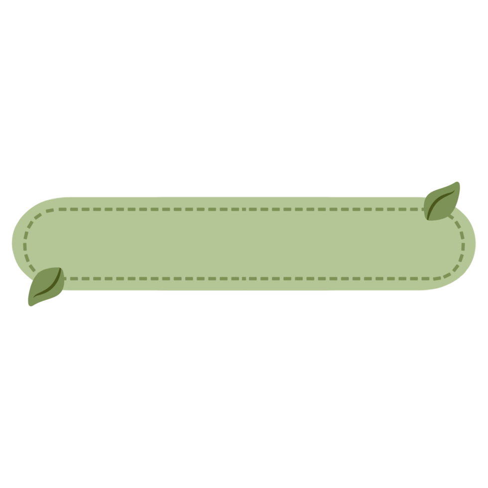 Cute Green Text Label png