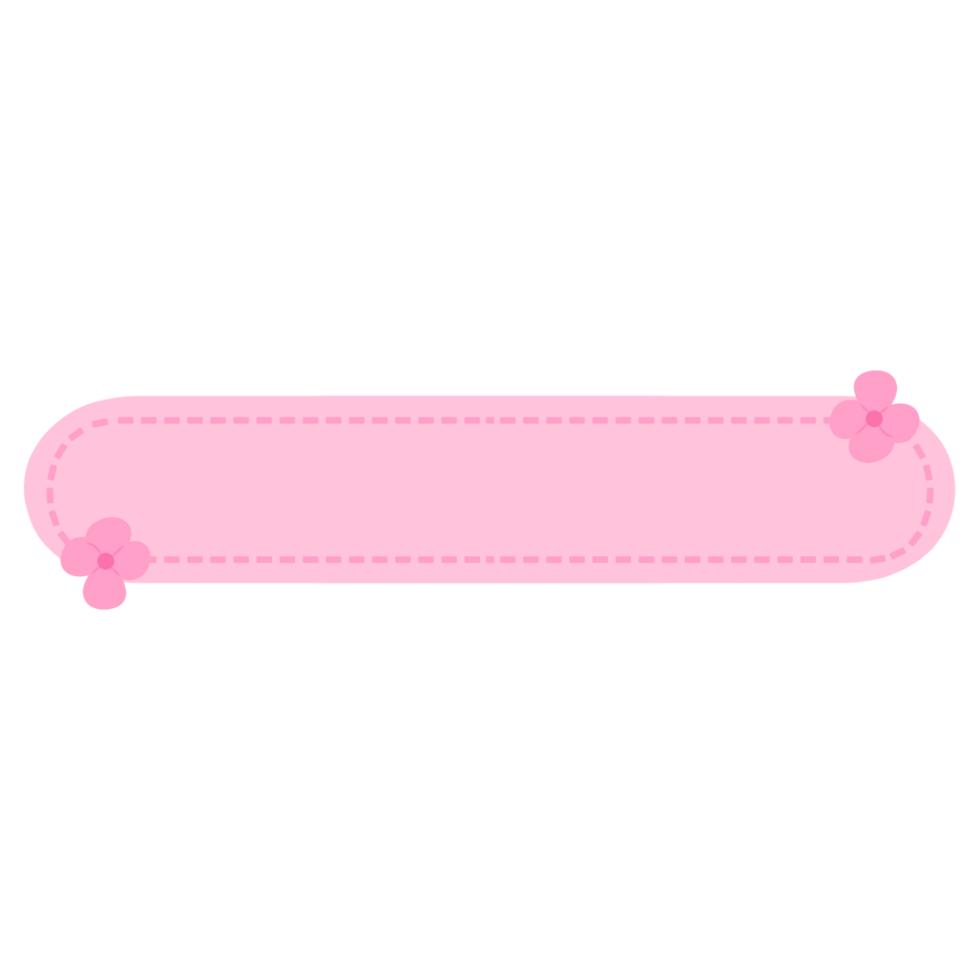 Cute Pink Text Label png