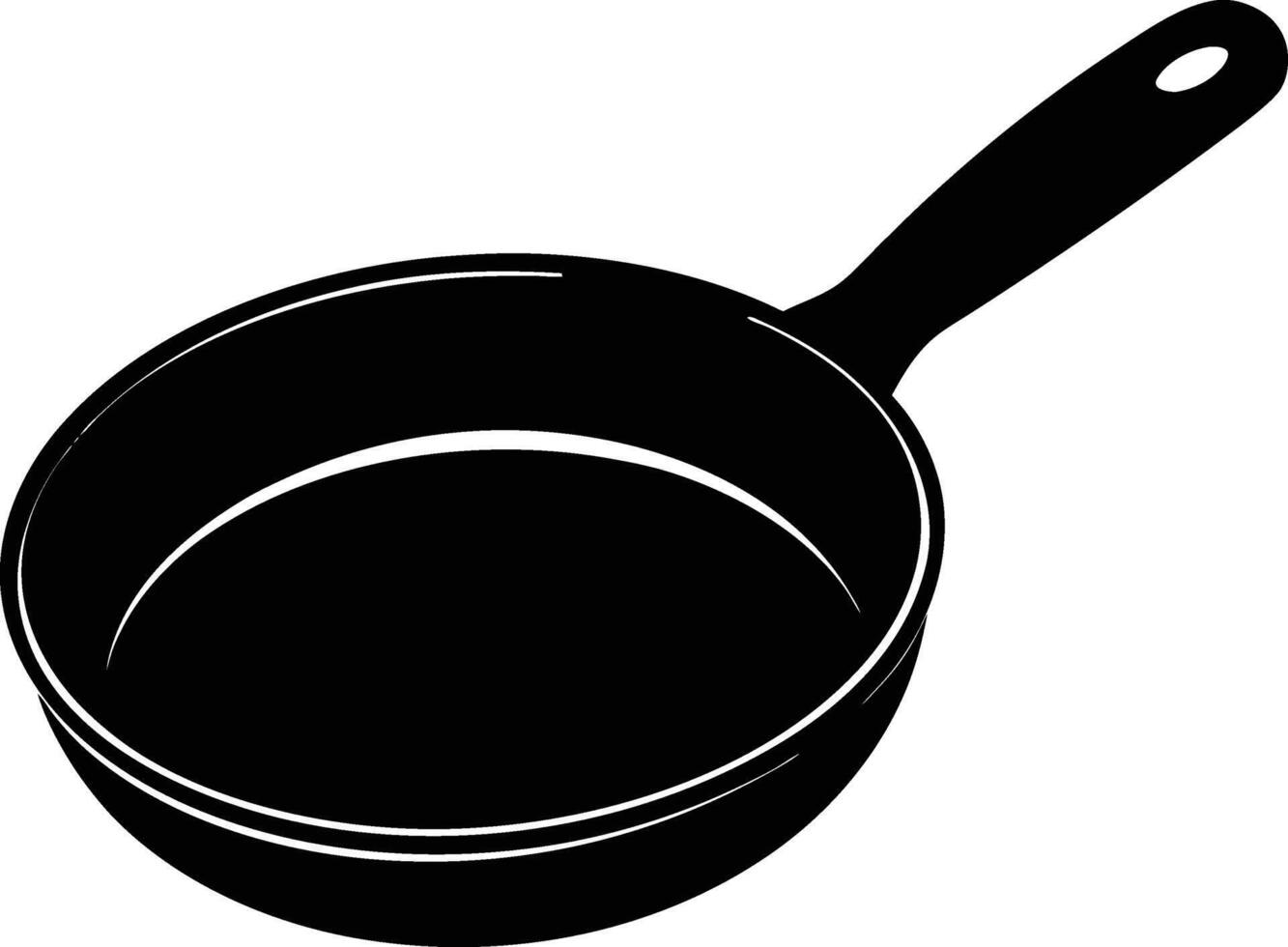 Omelet pan silhouette illustration vector