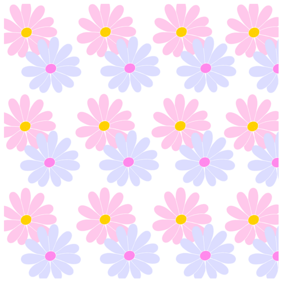 Pink and purple flower pattern on a white background, Floral wallpaper png
