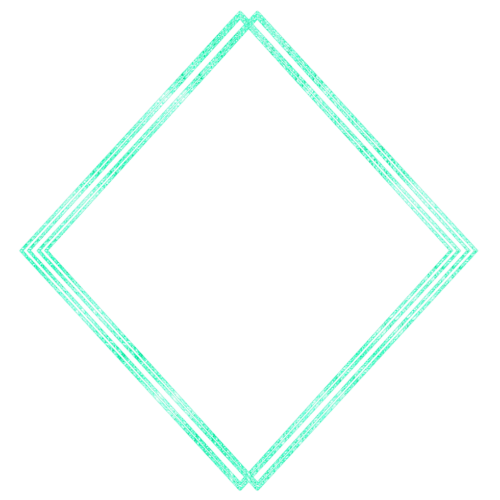 Glittery green diamond shape png