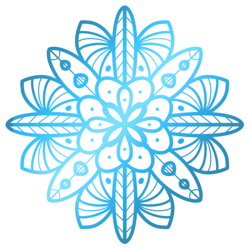 Blue geometric shape, Blue snowflake png