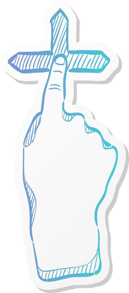 finger gesture icon in sticker color style gadget touch track pad display smartphone laptop computer vector