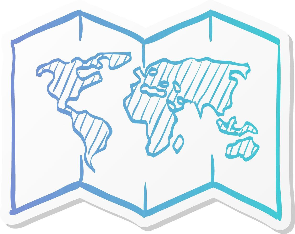 map icon in sticker color style location info gps vector