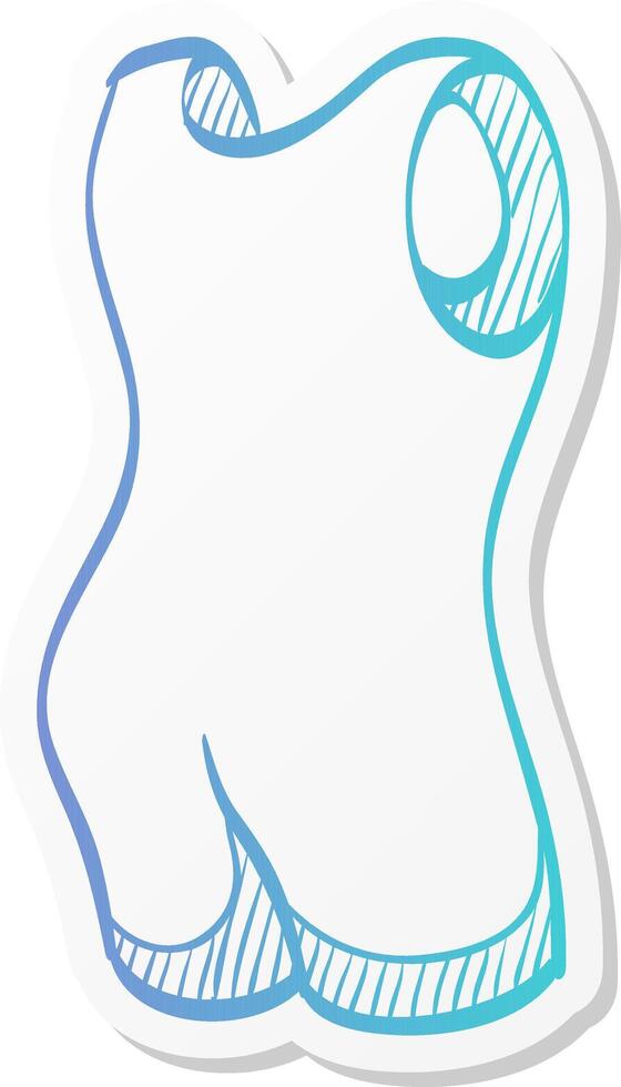 triathlon suit icon in sticker color style sport cycling swimming running vector