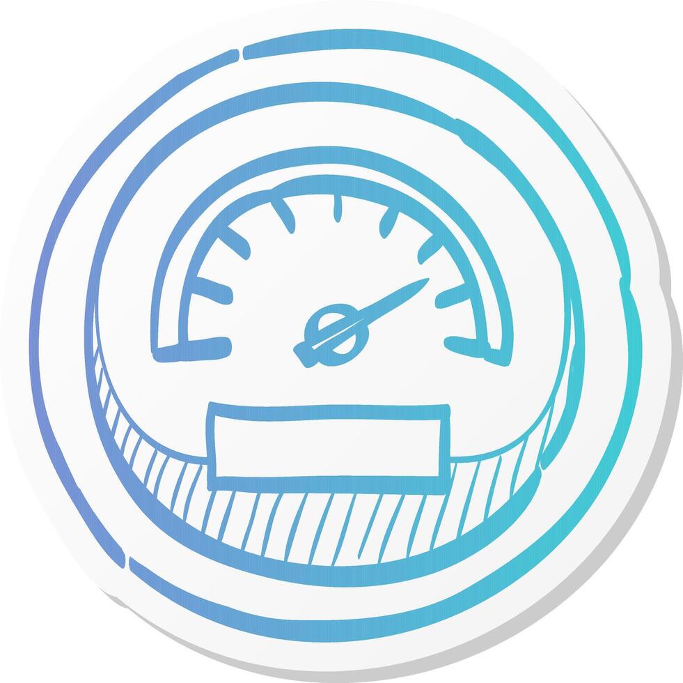 dashboard icon in sticker color style control panel vector
