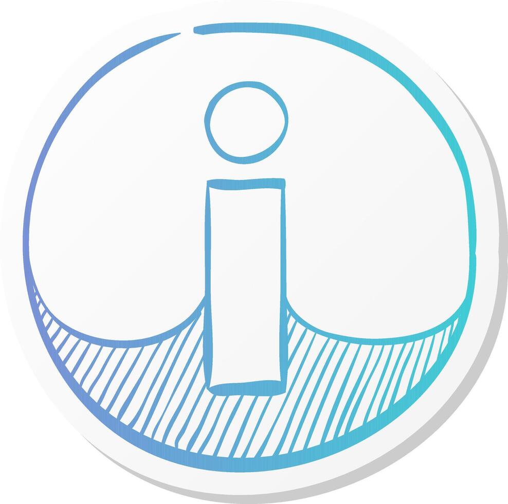 info sign icon in sticker color style website internet information help question vector