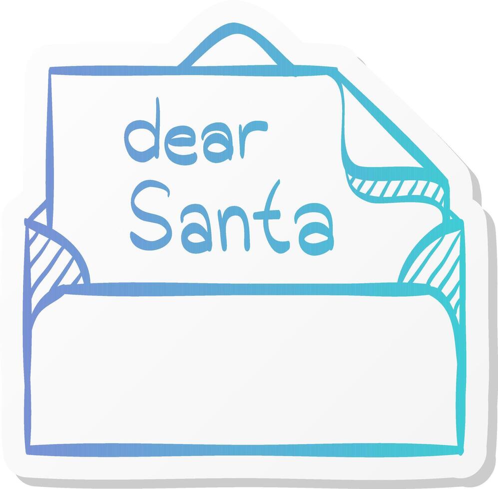 letter icon in sticker color style message, postal, correspondence vector