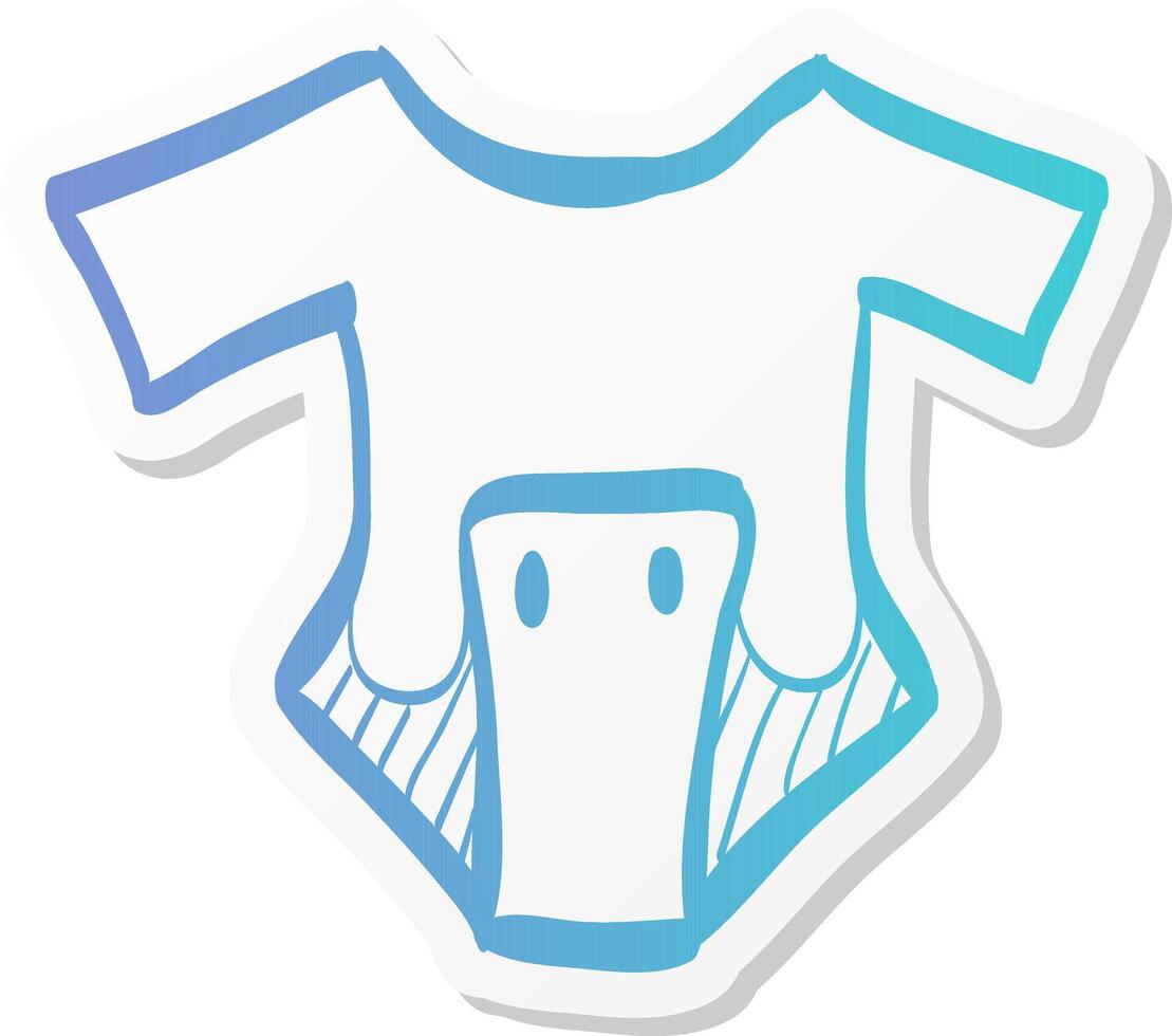 baby clothes icon in sticker color style apparel newborn body suit piece toddler vector