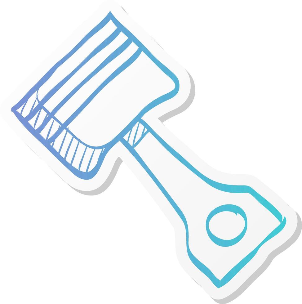 piston icon in sticker color style automotive parts motor auto car technology mechanic vector