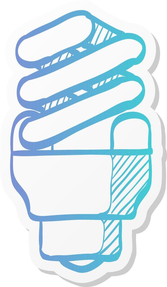 light bulb icon in sticker color style idea vector