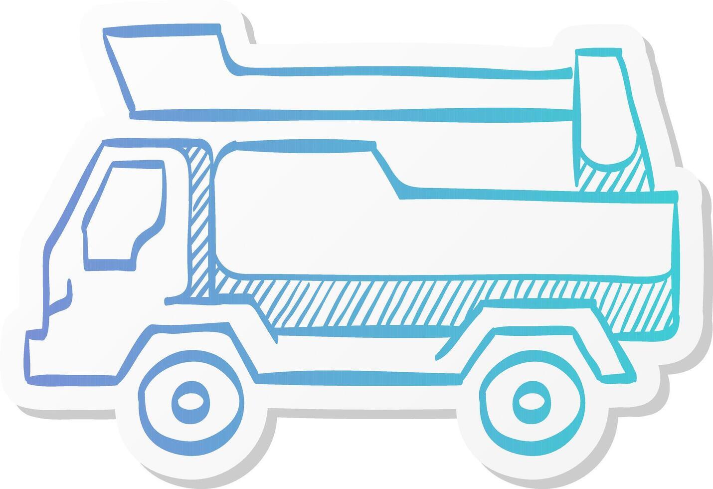 fireman car icon in sticker color style automotive service fighter extinguisher truck vector