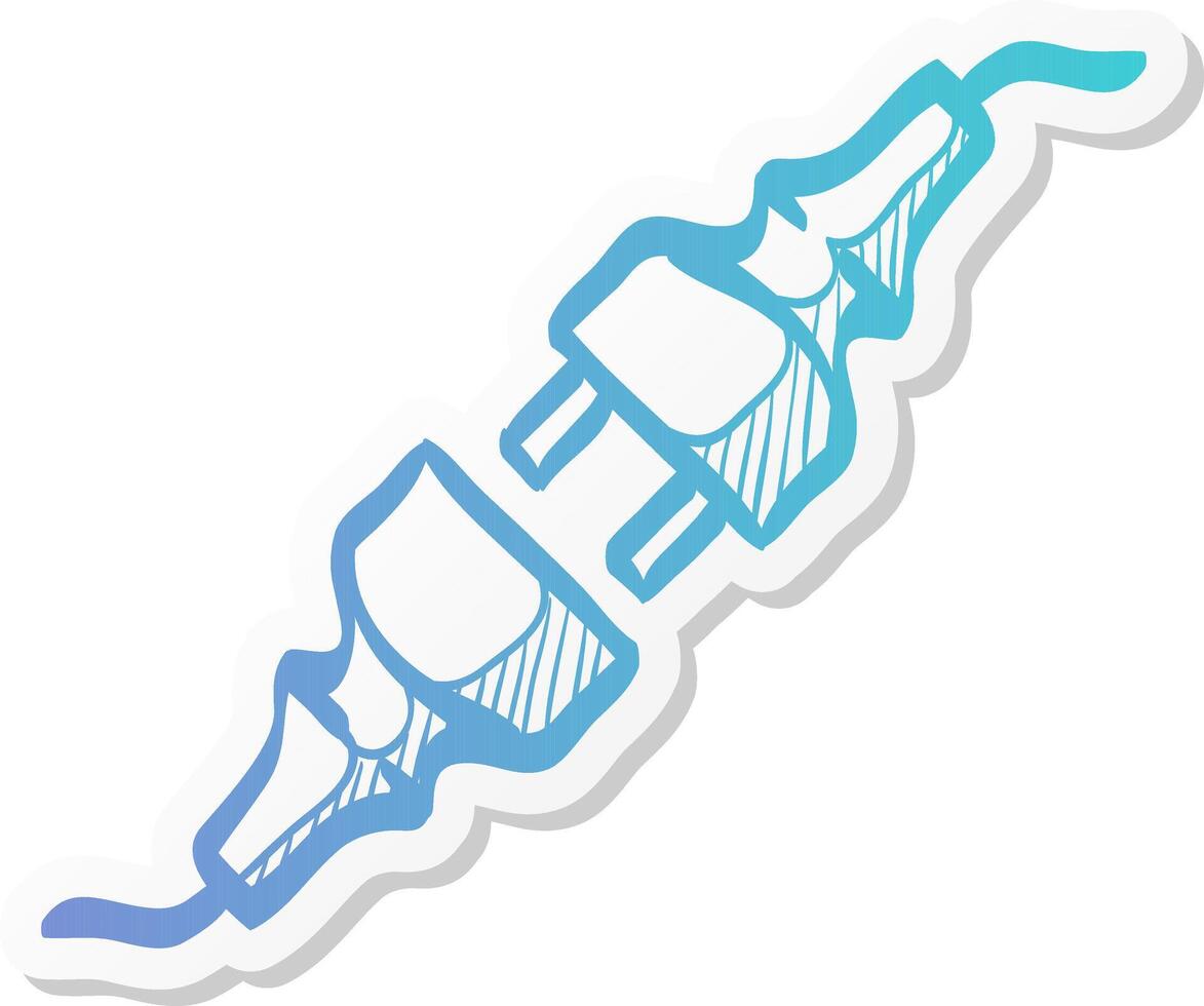 electric plug icon in sticker color style electricity connection vector