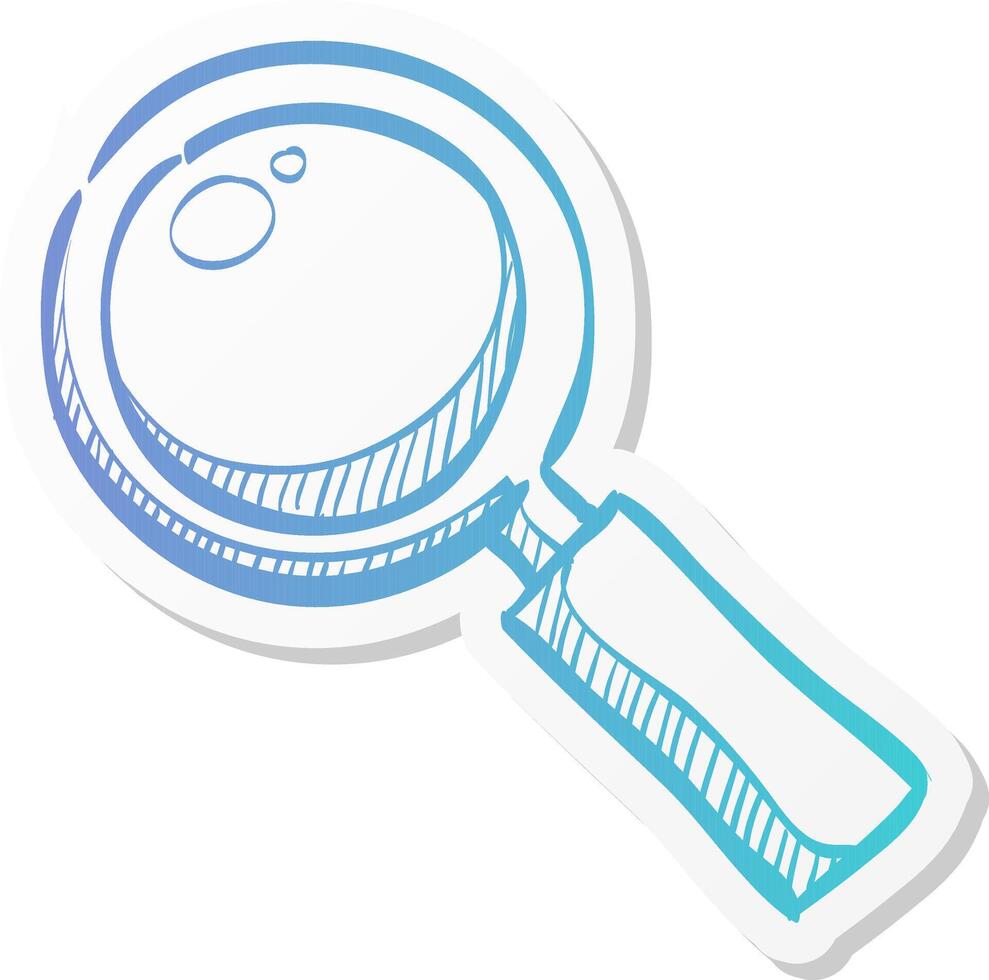 magnifier icon in sticker color style zoom explore find locate vector