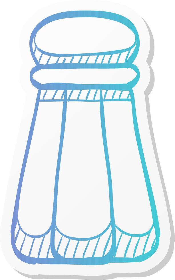 pepper pot icon in sticker color style restaurant table dinner pickle shaker vector
