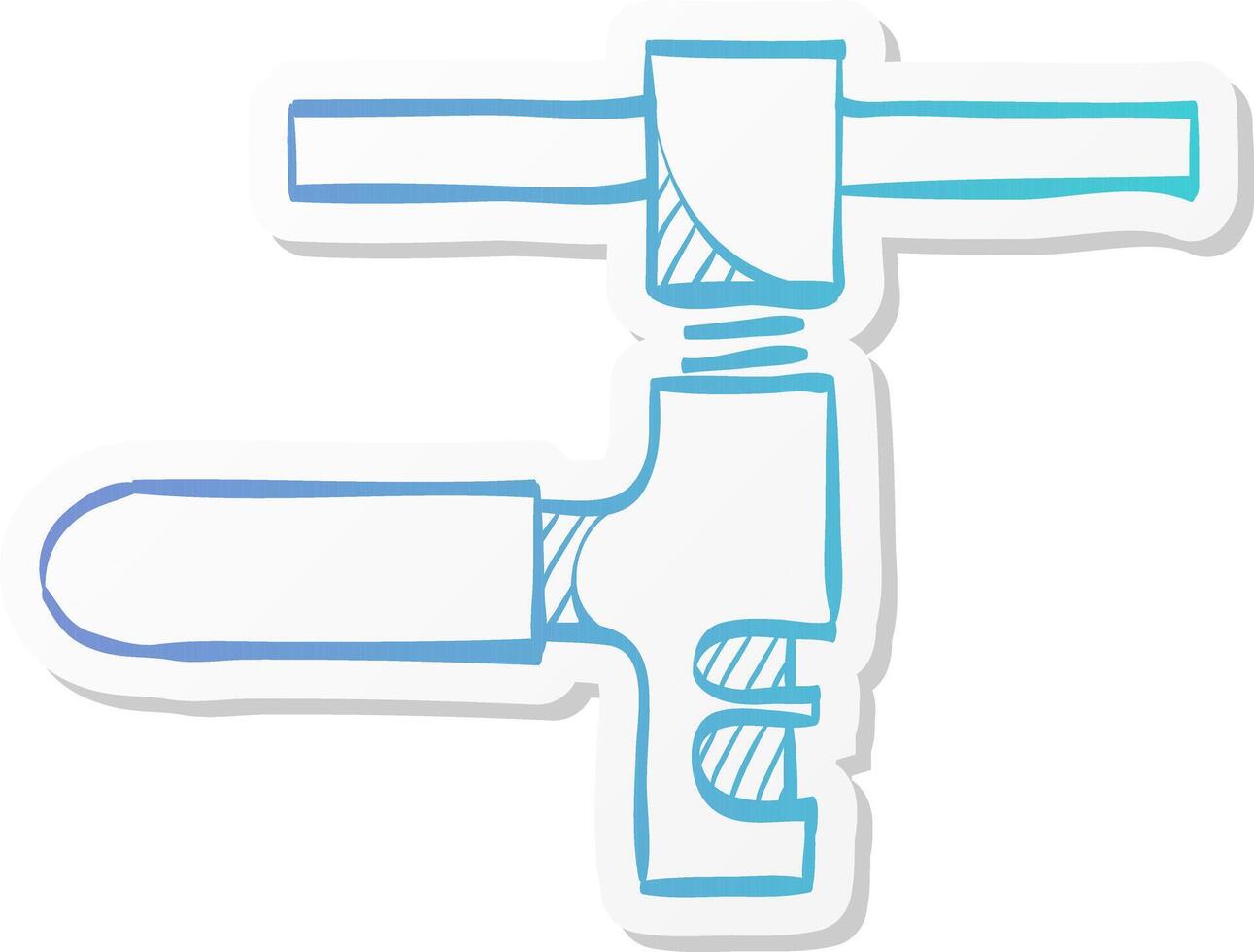 chain icon in sticker color style transportation sport spare parts tool remove repair maintenance tool chain join cut vector
