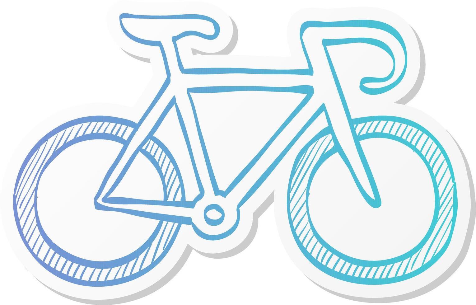 road bicycle icon in sticker color style sport, race, cycling, speed vector