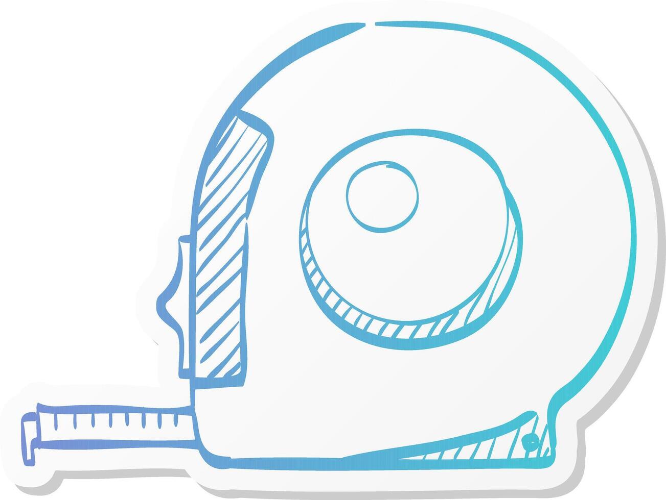 measure tape icon in sticker color style construction tool instrument length renovation vector