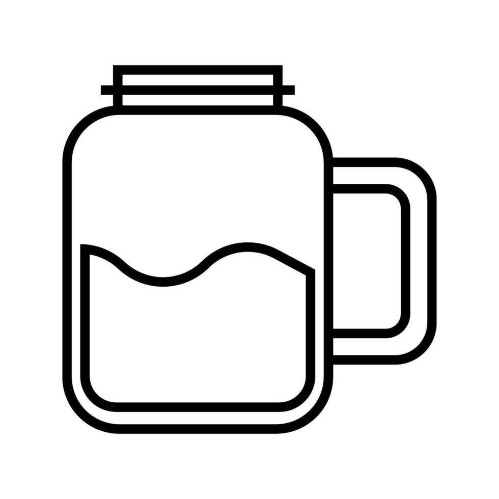 A jar glass with water inside it vector