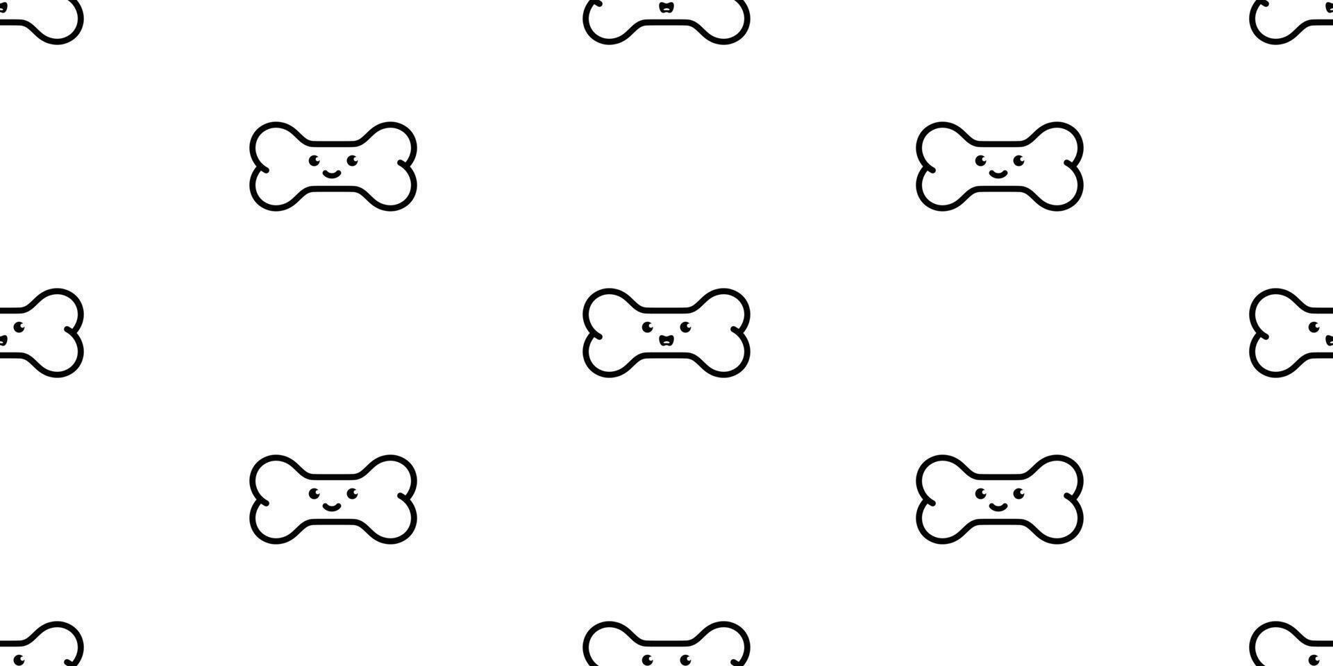 Dog bone seamless pattern face smile cartoon doodle tile background gift wrapping paper repeat wallpaper scarf isolated illustration design vector