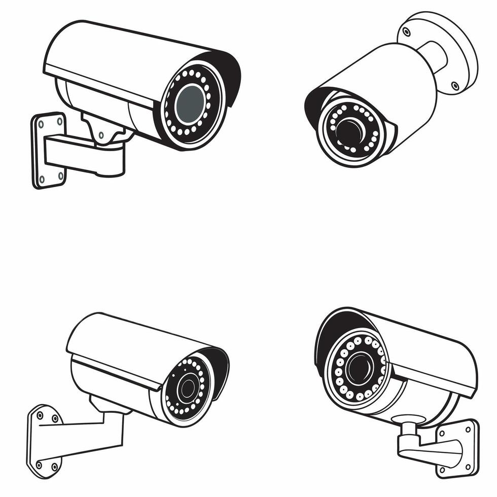 CCTV security camera icon illustration design vector