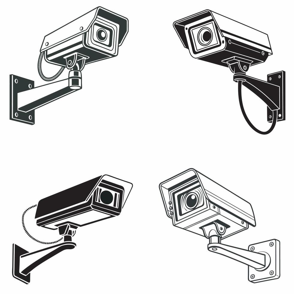 CCTV security camera icon illustration design on white background vector