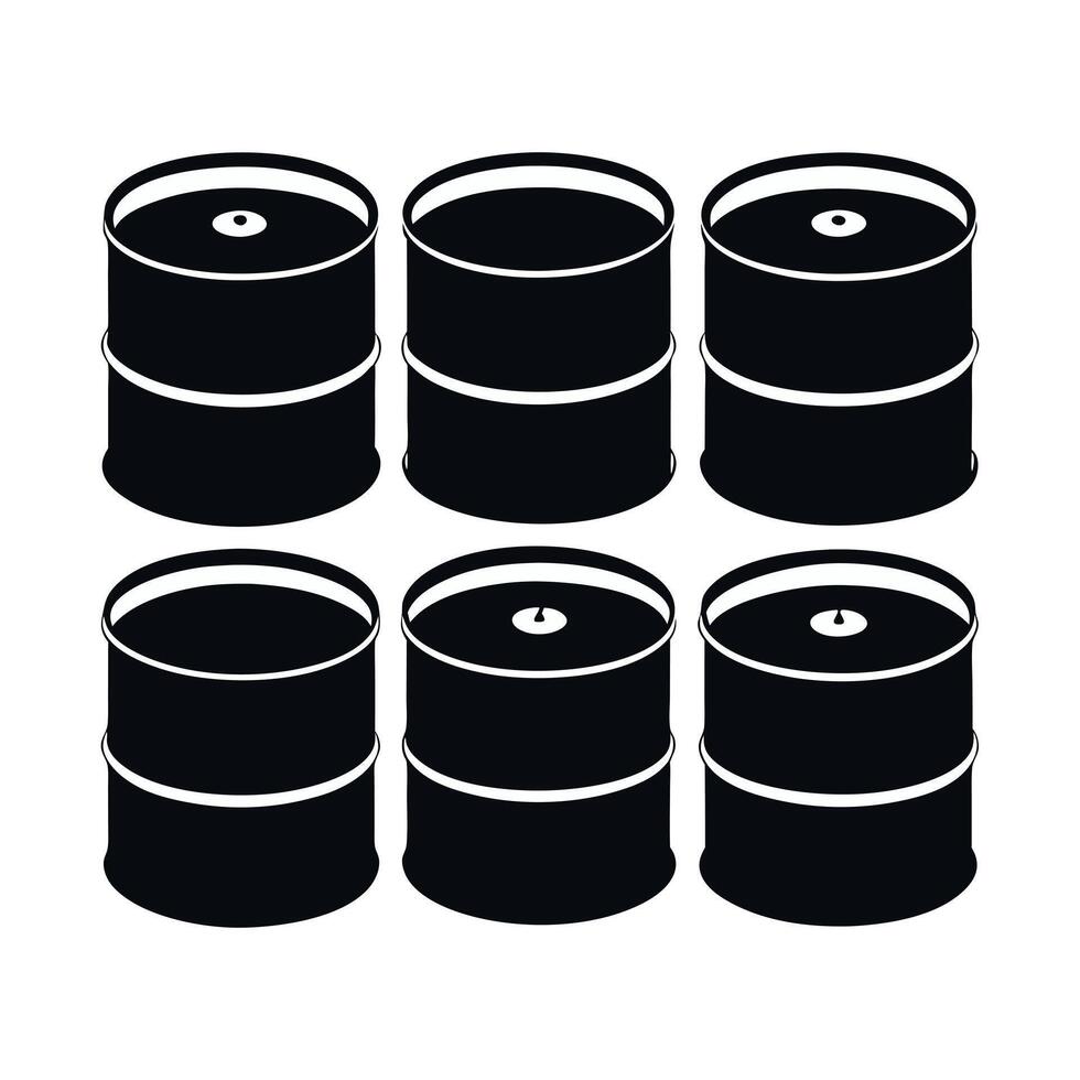 Oil Barrels in a Grid Pattern design vector