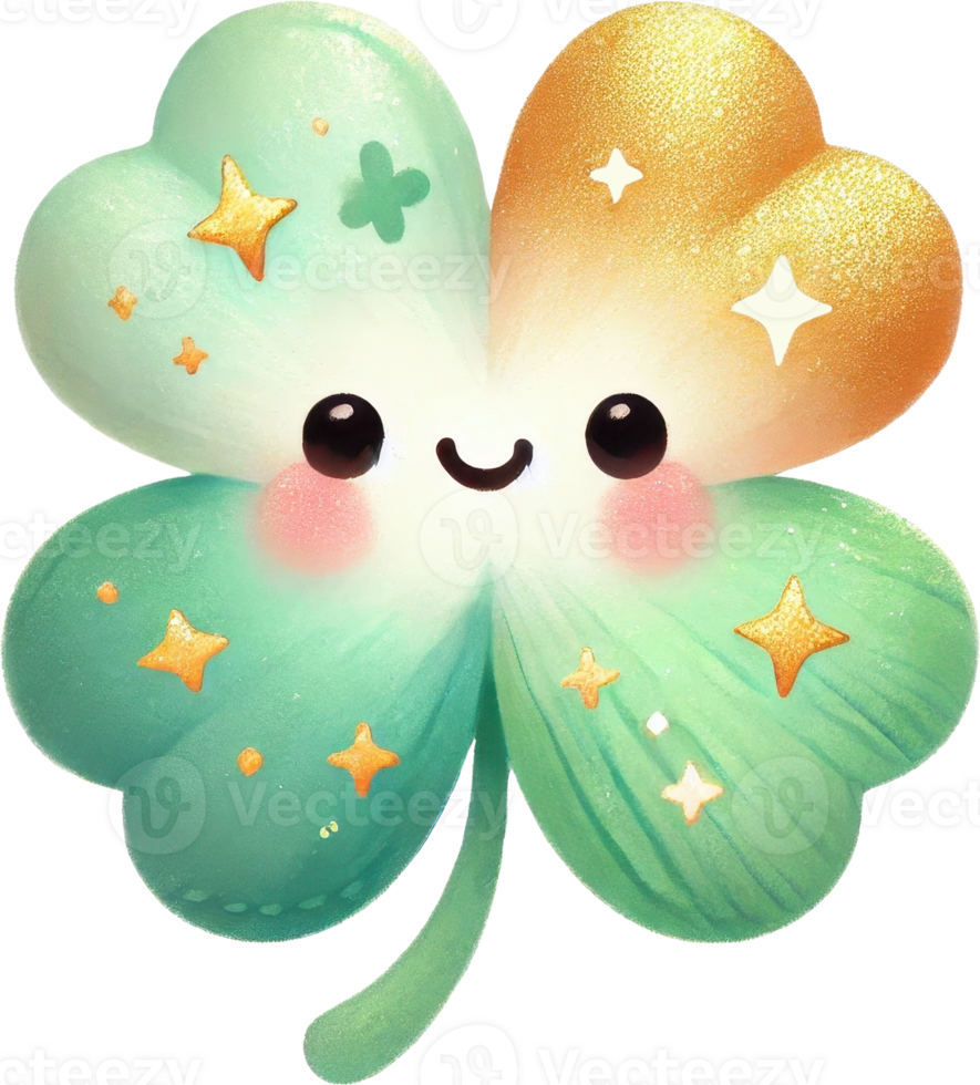 Cute Glittering Shamrock for St Patrick s Day png