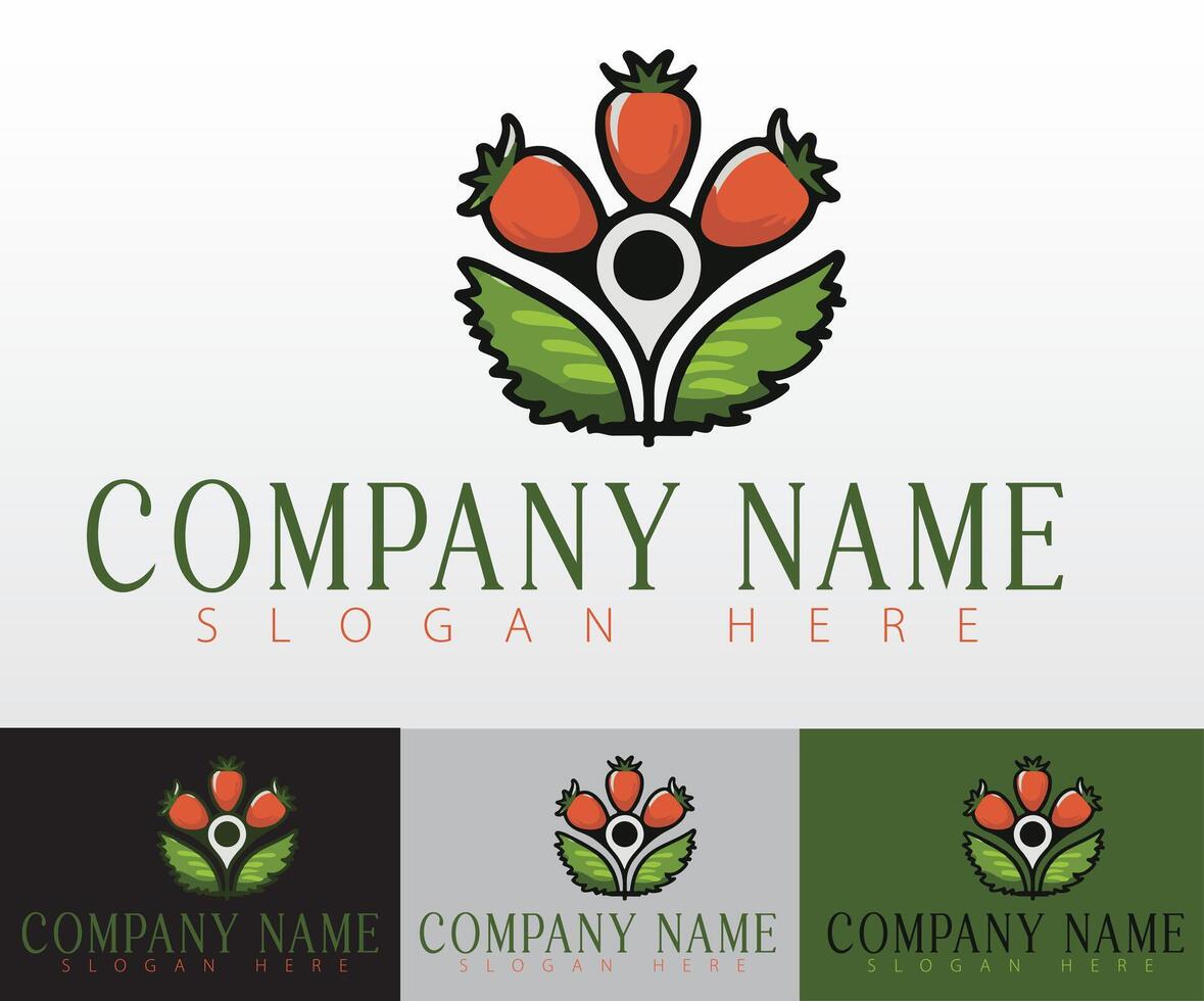 A logo that symbolizes fresh, organic food options, designed to appeal to those embracing a sustainable, plant-based diet. vector