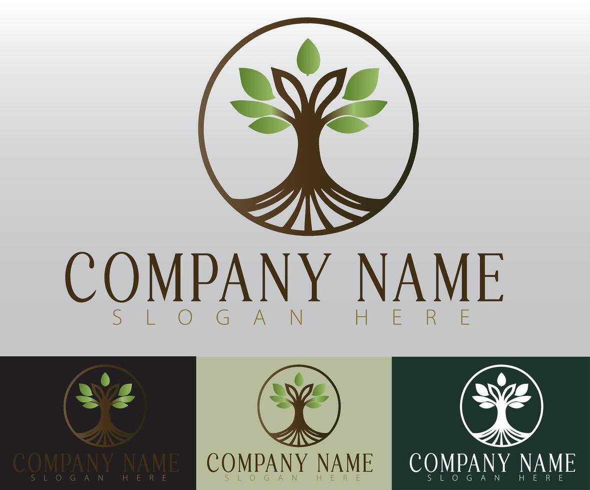 A refined logo design showcasing a modern tree in a clean, minimalistic style, tailored for natural product branding and botanical wellness services. vector