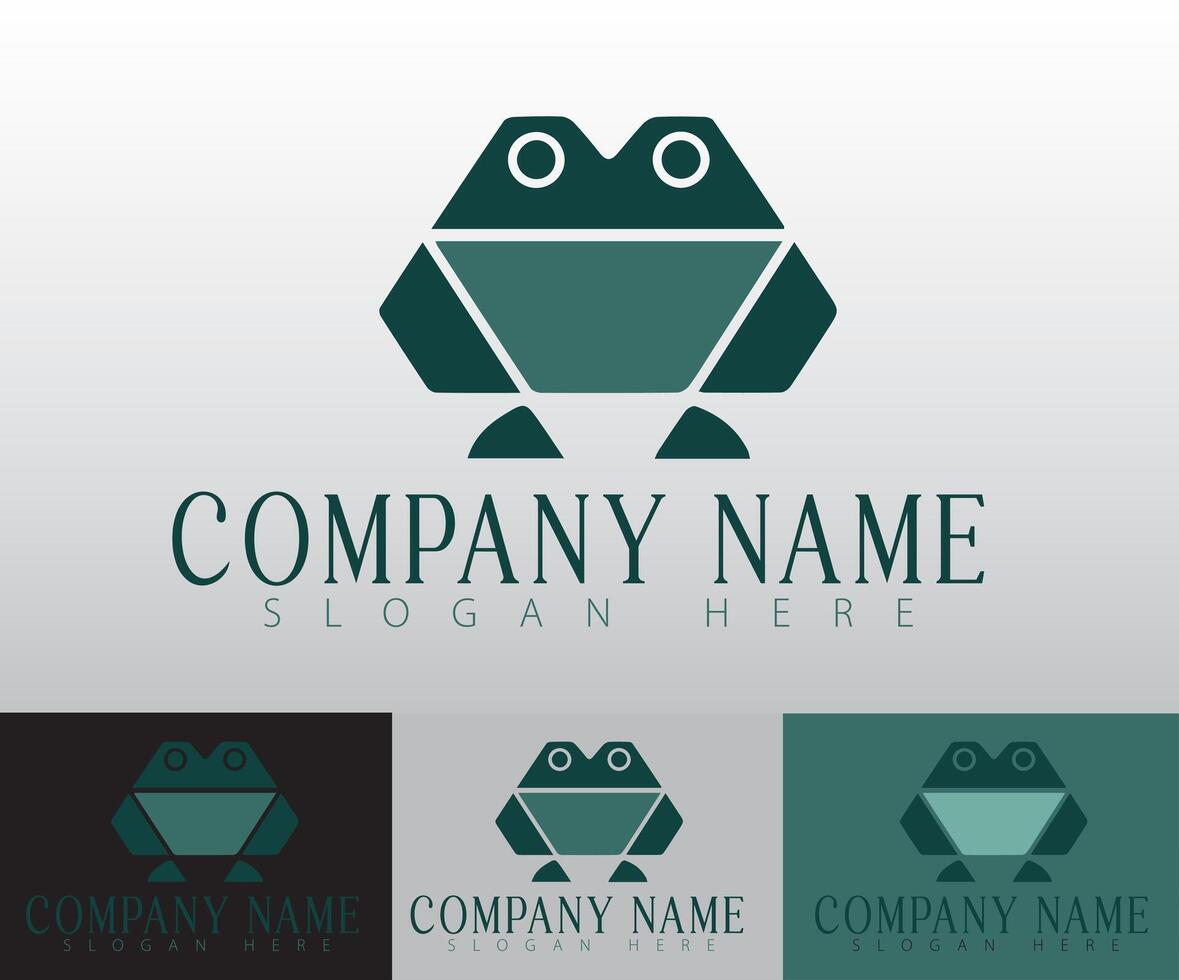 A minimalist frog icon logo design is a simple yet striking representation of natures agility and playfulness. vector