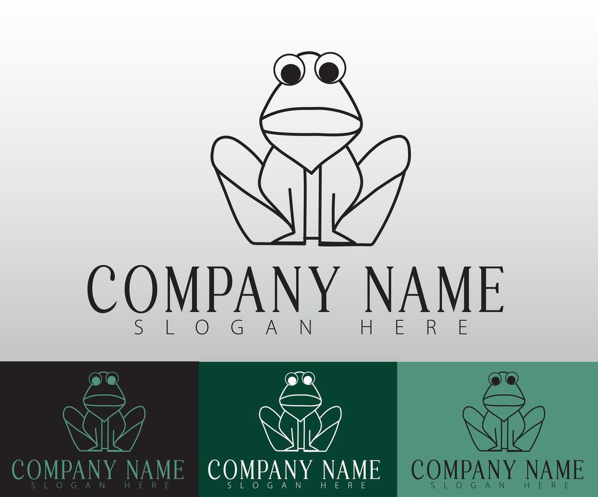 Frog logo design icon vector