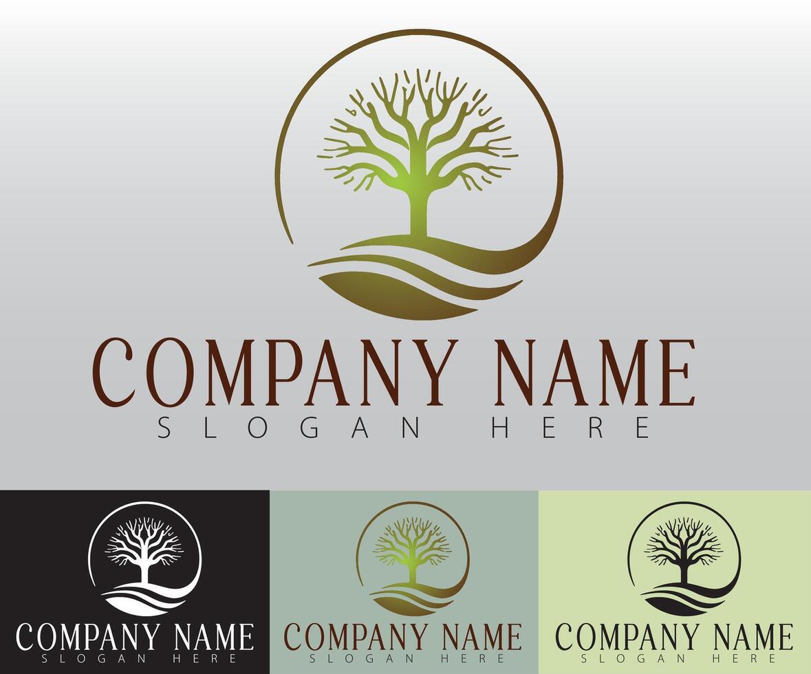 A logo designed for a natural product line highlighting plant-based elements, along with a botanical-inspired wellness spa. vector