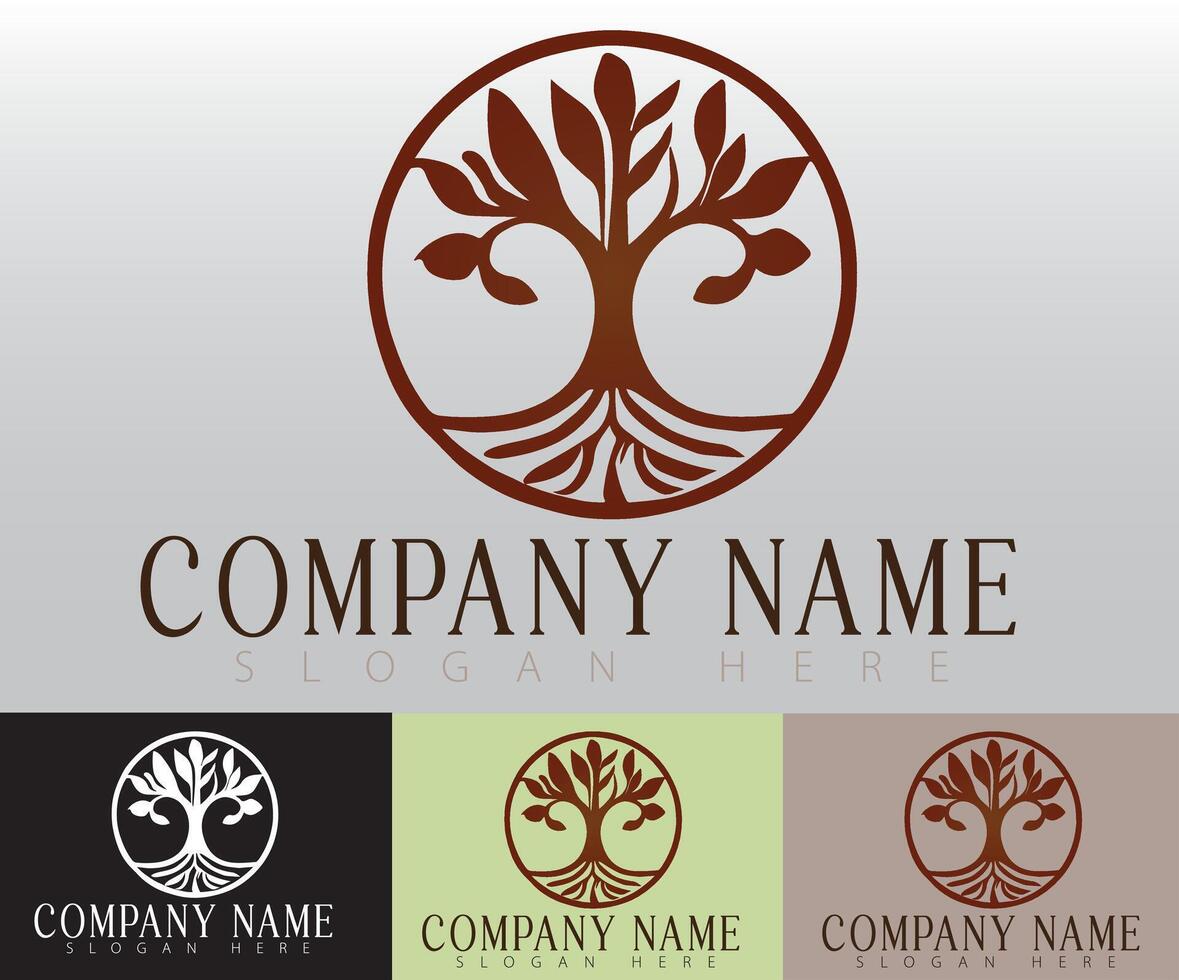 A modern tree logo in a minimalist design that reflects simplicity and elegance in its form. vector