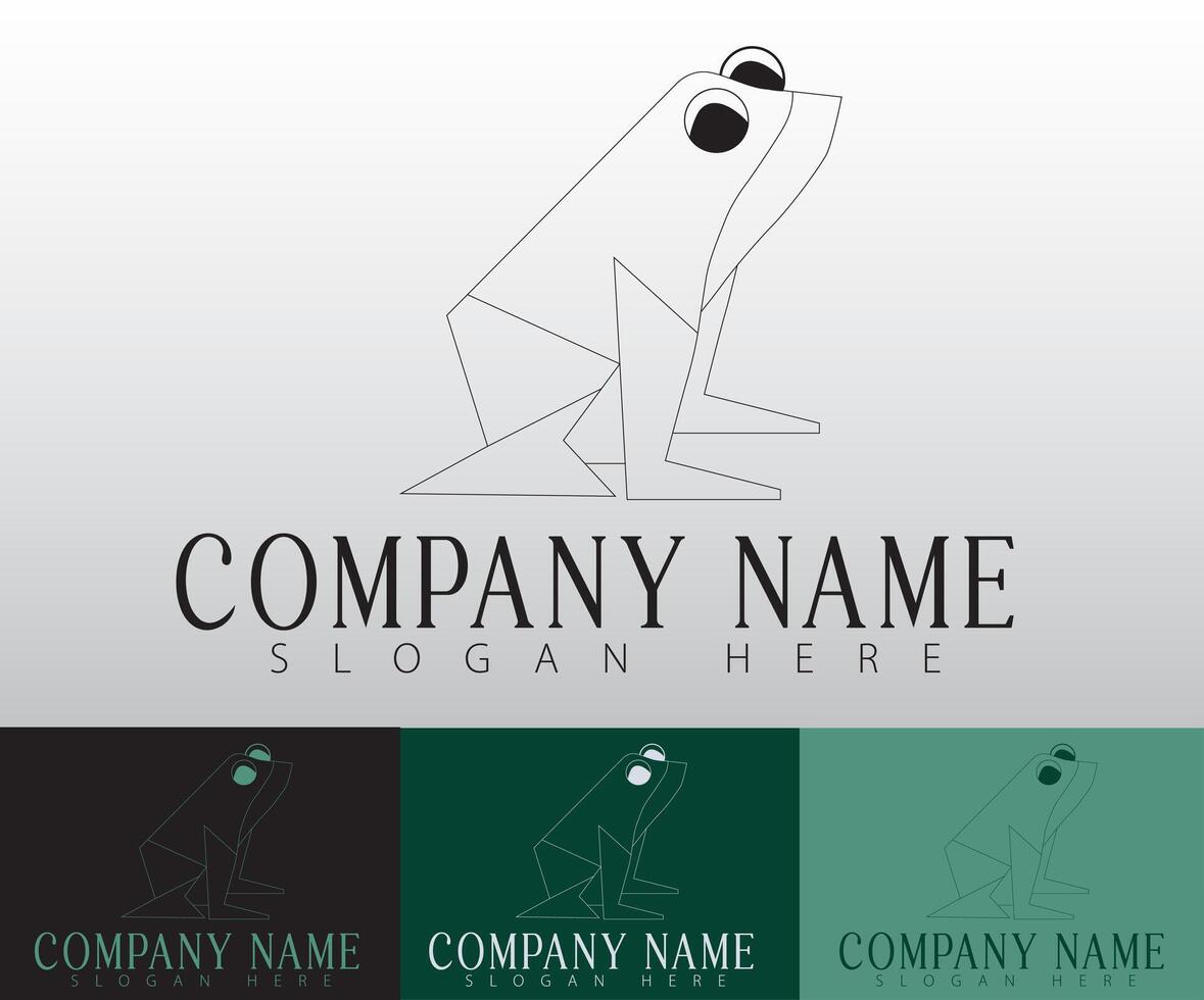 A minimalist frog icon featuring smooth, clean lines and a sleek design. vector