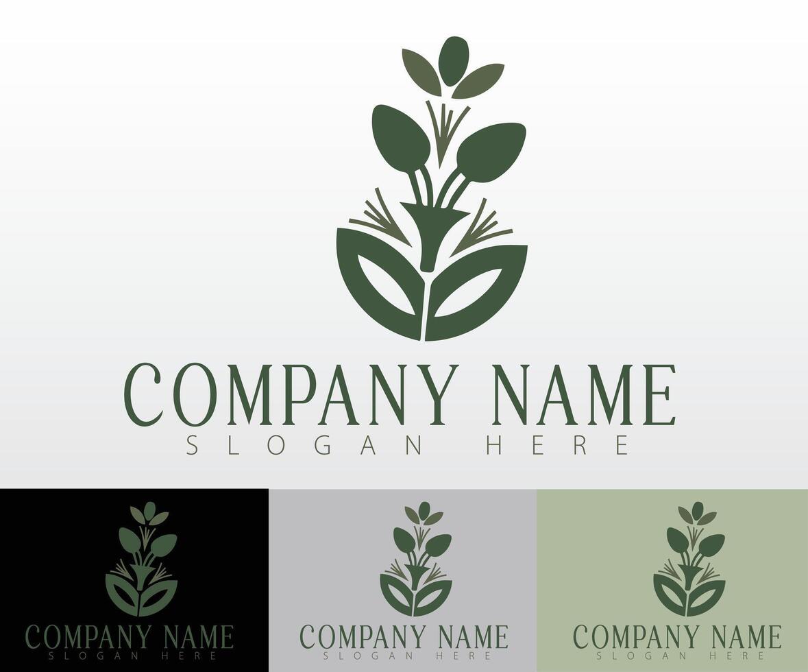 A simple, yet powerful vegan logo, representing fresh, organic, and natural food options for health-conscious consumers. vector