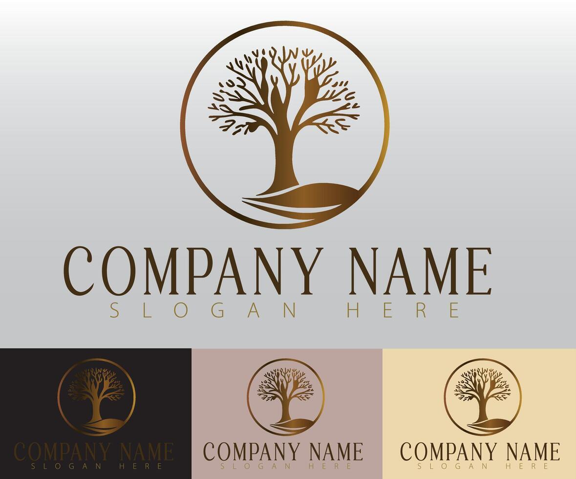 The modern tree logo, designed with minimalist principles, embodies the essence of growth and nature with subtlety. vector