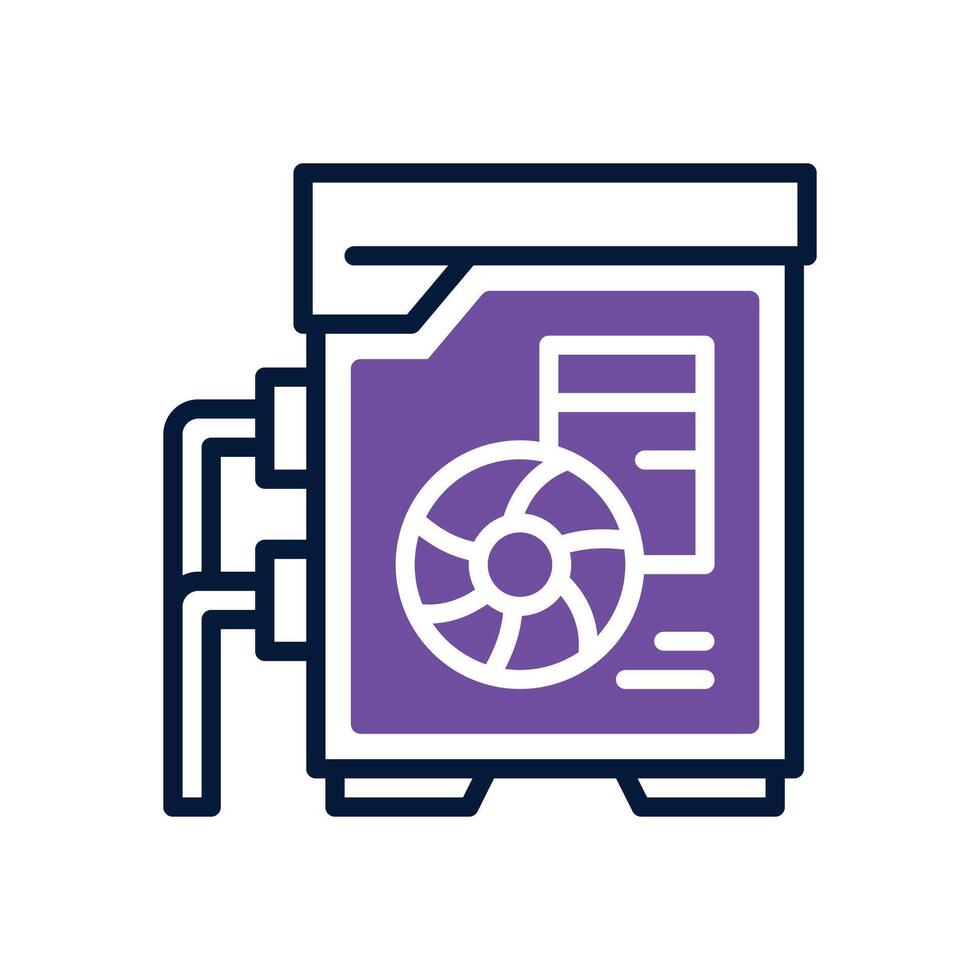 personal computer dual tone icon for your website, mobile, presentation, and logo design. vector