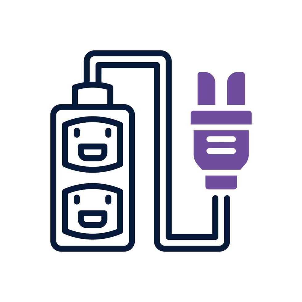 socket dual tone icon for your website, mobile, presentation, and logo design. vector
