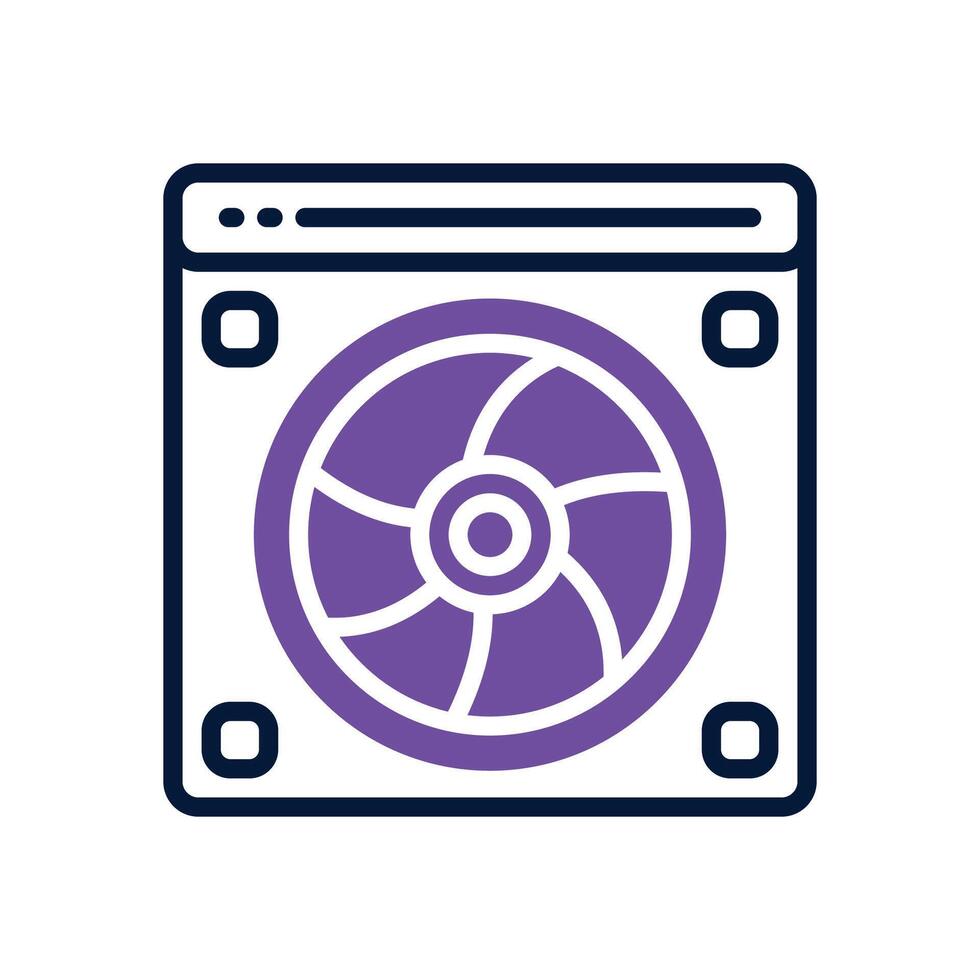 computer fan dual tone icon for your website, mobile, presentation, and logo design. vector