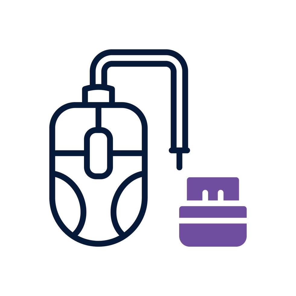 mouse dual tone icon for your website, mobile, presentation, and logo design. vector