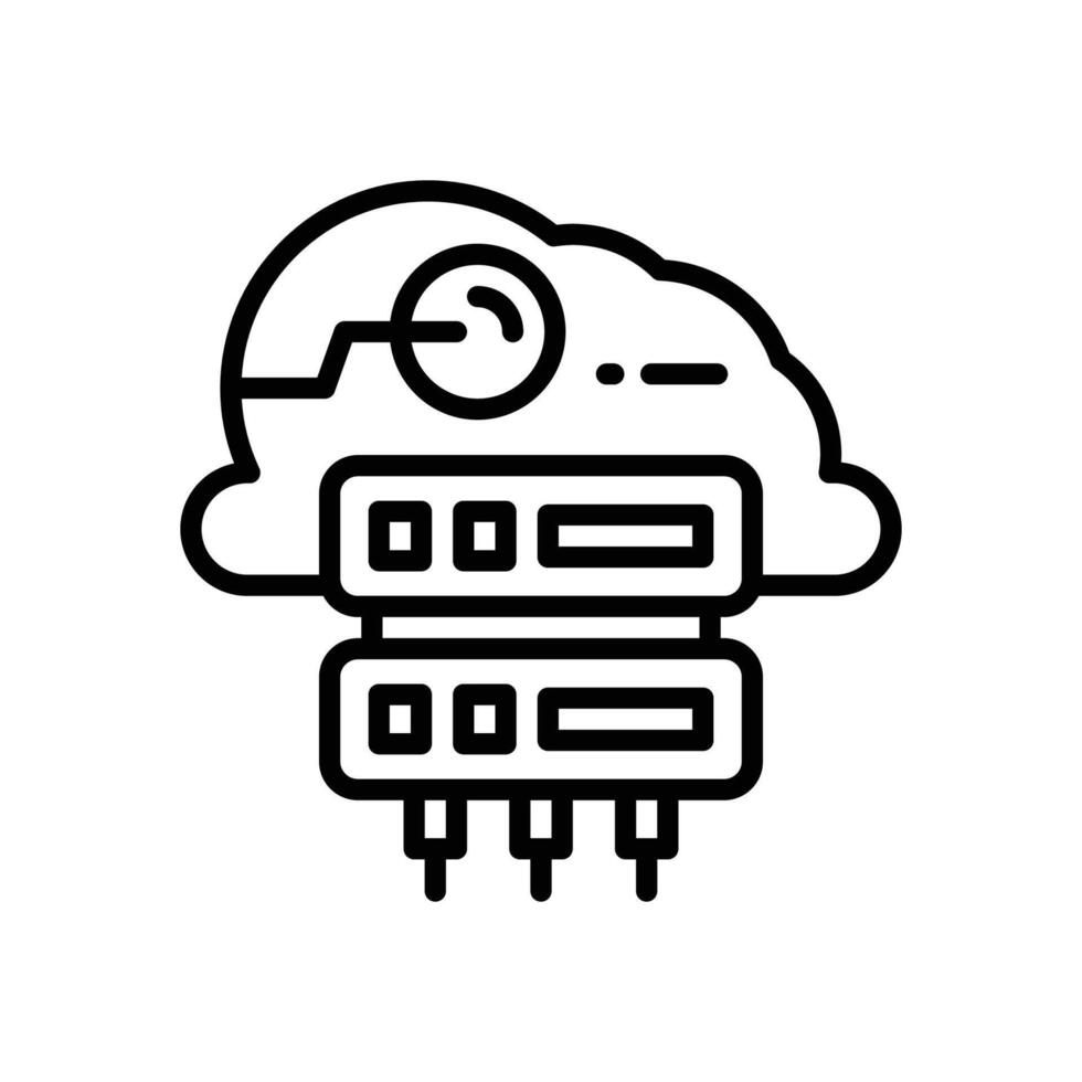 cloud storage line icon vector