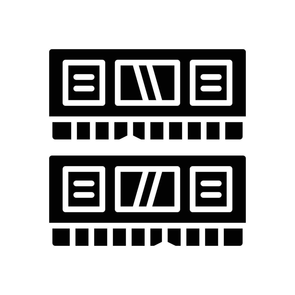 ram solid icon vector