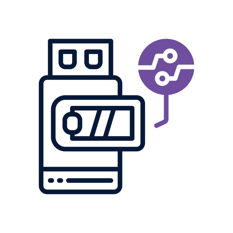 flashdisk dual tone icon for your website, mobile, presentation, and logo design. vector