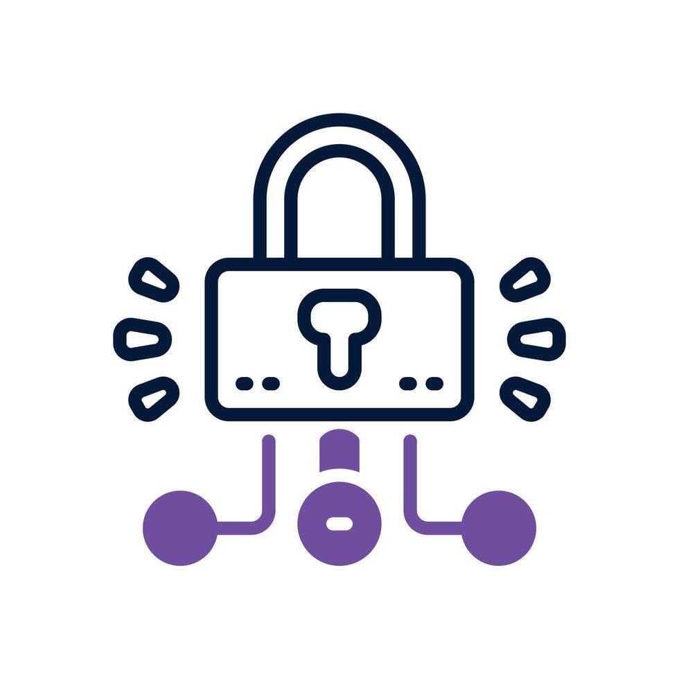 padlock dual tone icon for your website, mobile, presentation, and logo design. vector