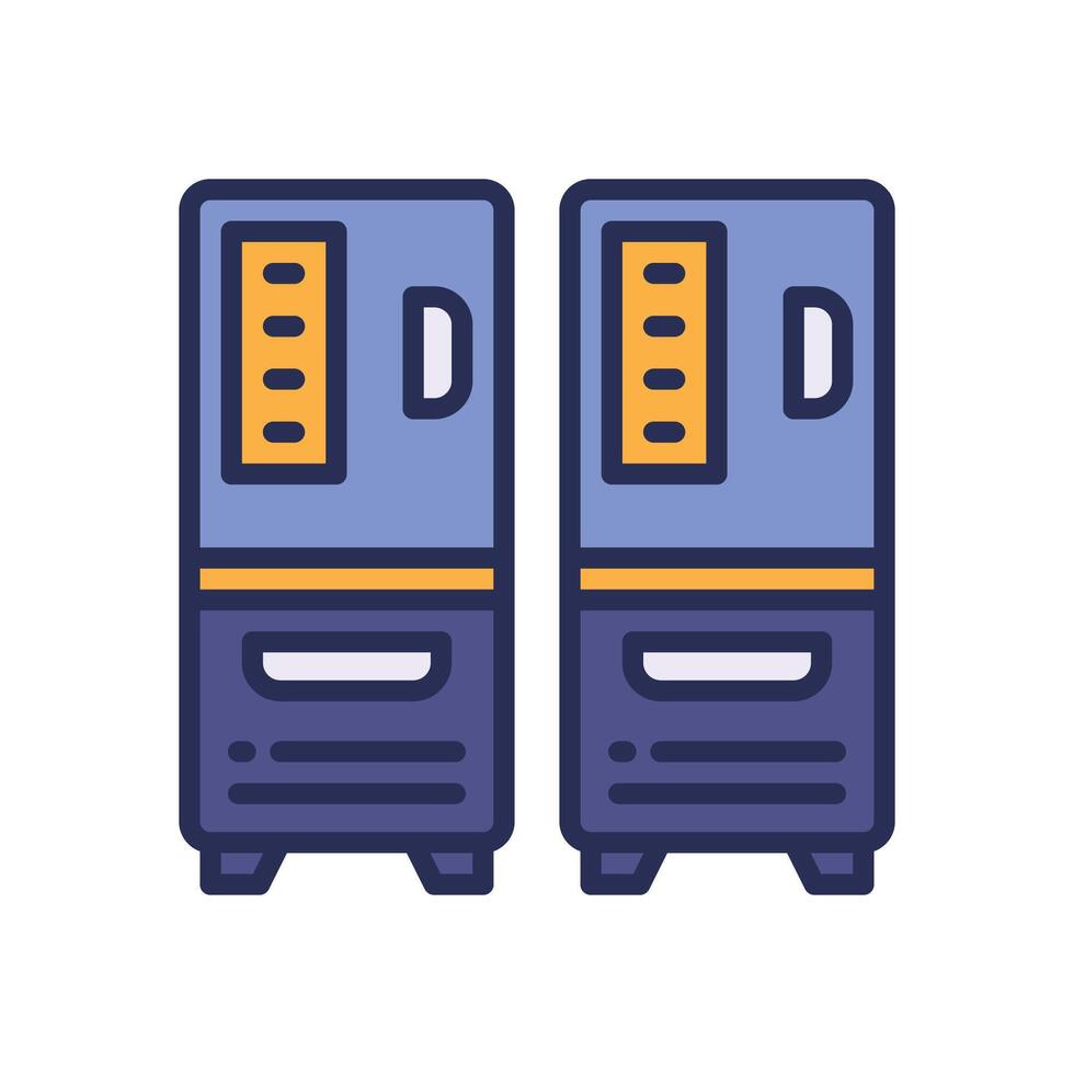locker filled color icon. icon for your website, mobile, presentation, and logo design. vector