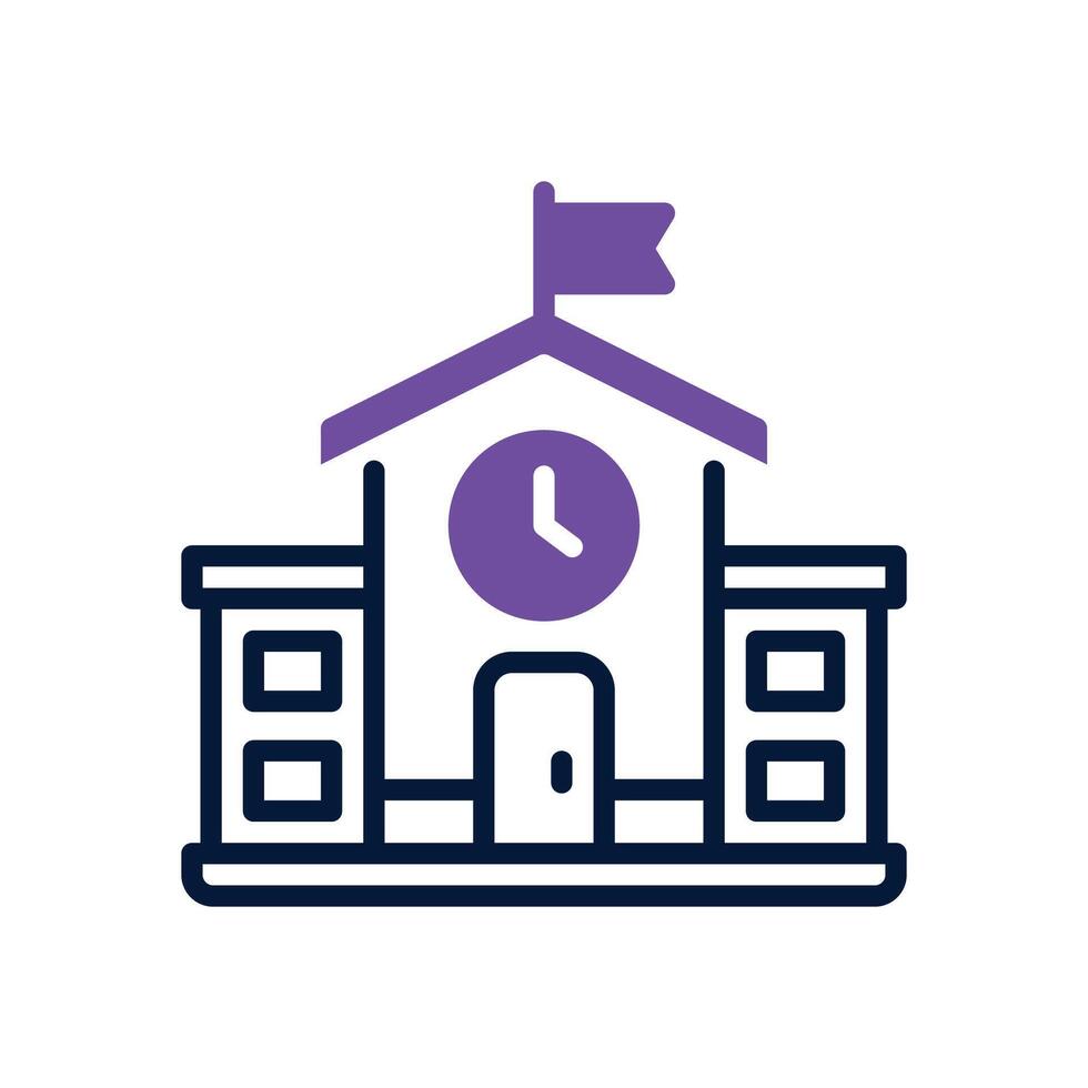 university dual tone icon. icon for your website, mobile, presentation, and logo design. vector