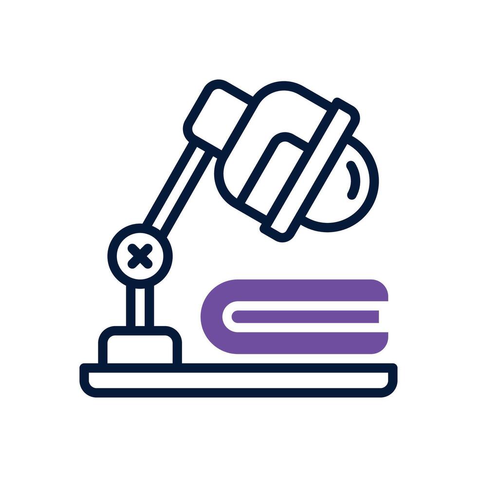 table lamp dual tone icon. icon for your website, mobile, presentation, and logo design. vector