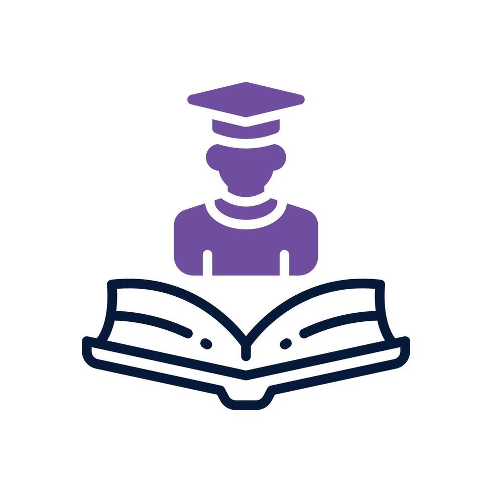 student dual tone icon. icon for your website, mobile, presentation, and logo design. vector