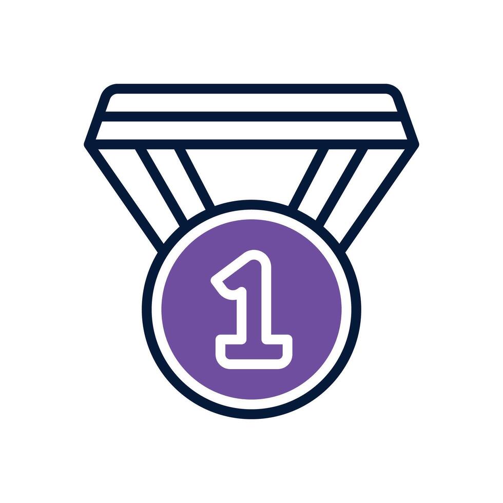 medal dual tone icon. icon for your website, mobile, presentation, and logo design. vector